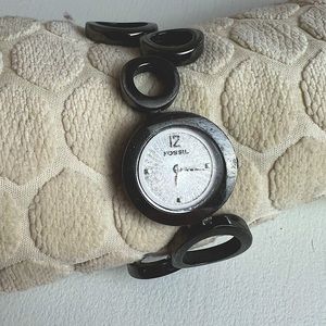 Fossil Women’s Watch Dark Silver Circles